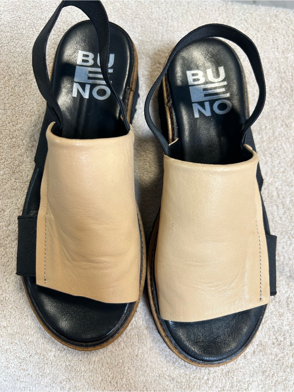 BUENO AMY platform lug soled slingback sandals new?? Size 37 (6.5)z leather!